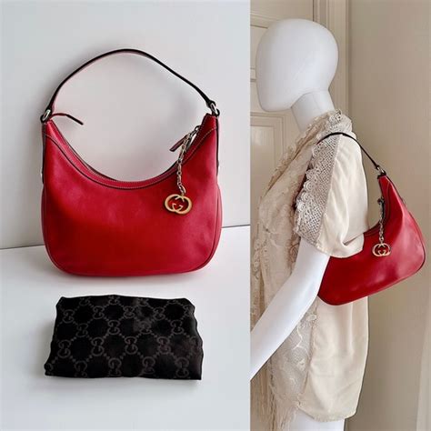 gucci charmy bag|Gucci bag with strawberry charm.